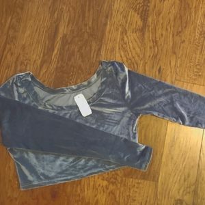 Velvet crop top